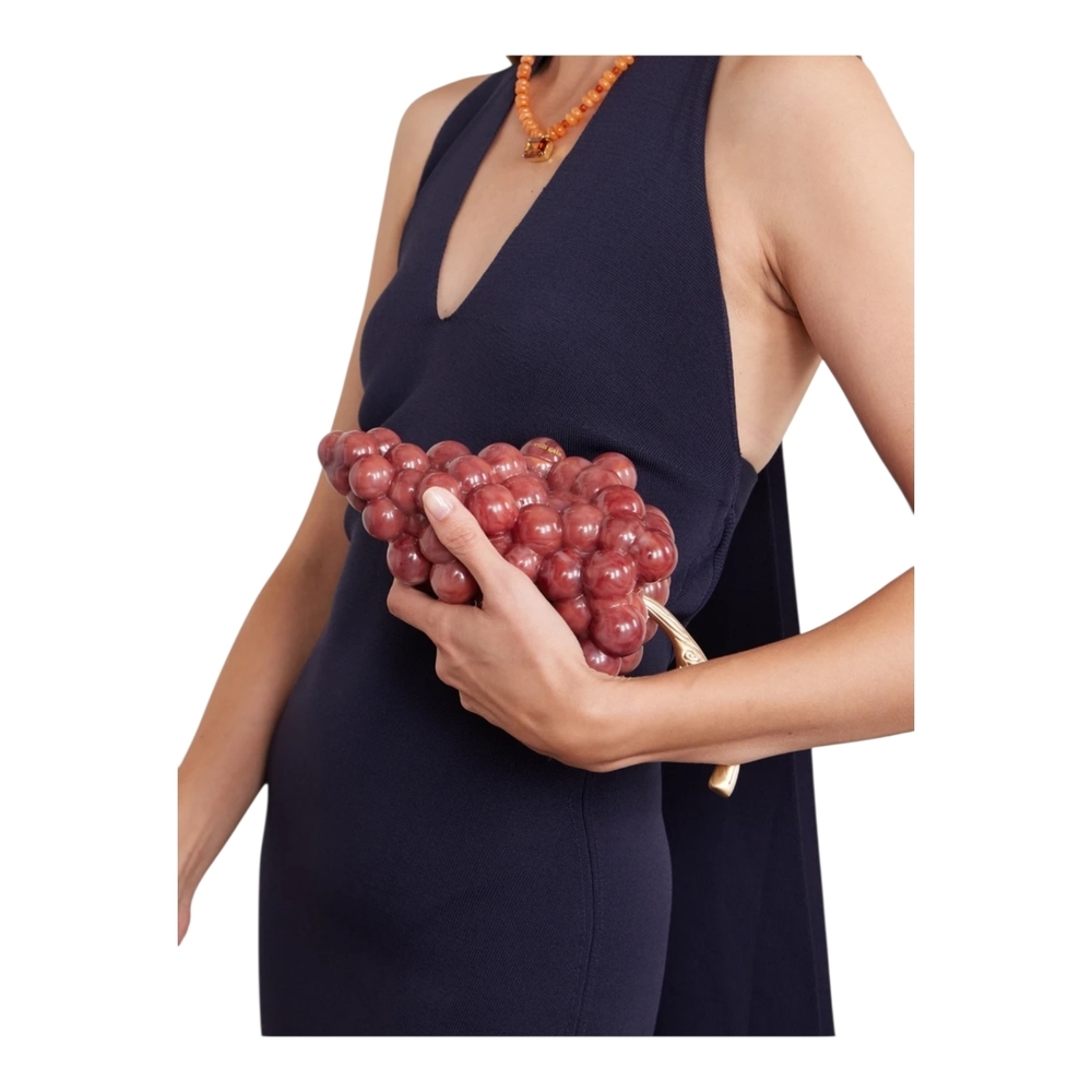 Cult Gaia Newest Red Grape Clutch Purse - Picture 4 of 16